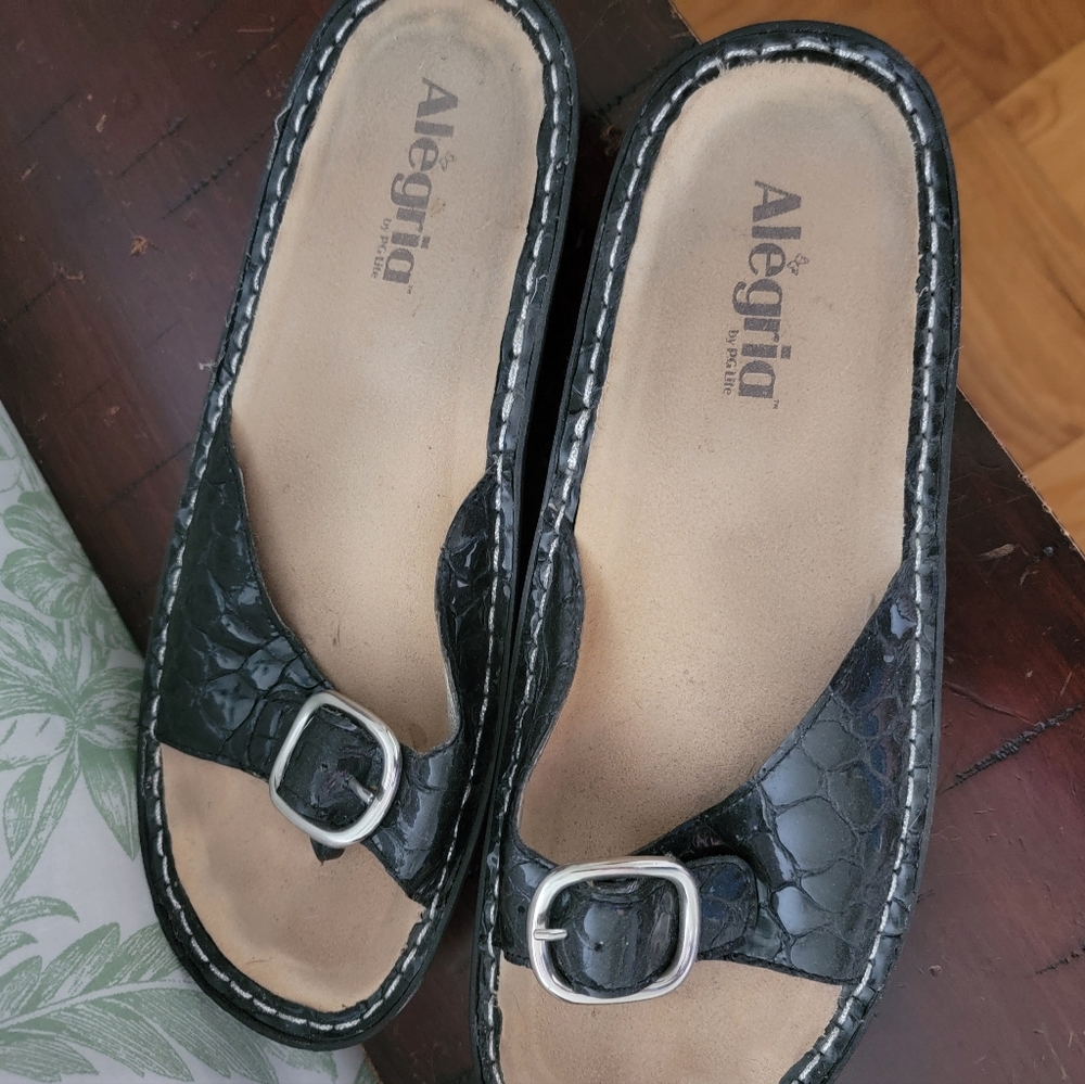 Alegria Snake Print Comfort Sandal Size 9